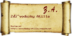 Závodszky Atilla névjegykártya